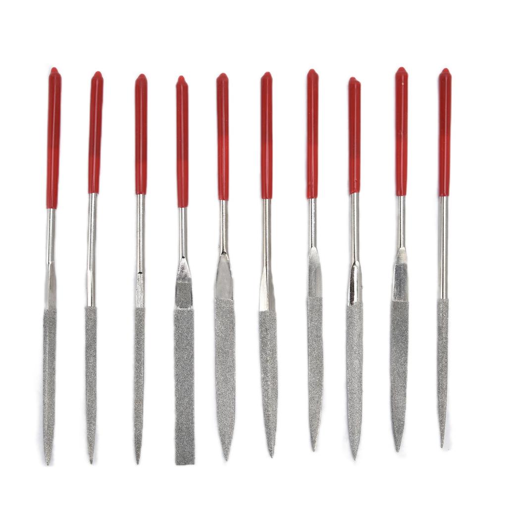 10Pcs Needle File Set Hardened Sturdy Durable Comfortable Handle Convenient Jewelry Files
