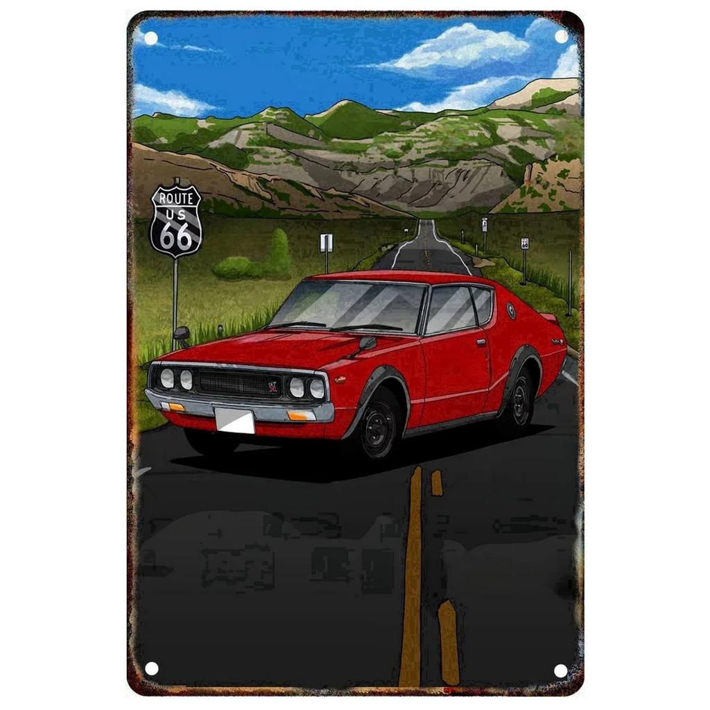 Vintage Metal Tin Signs Classic Car Wall Posters Plate Wall Decor for Home Garden Bars Man Cave Cafe Clubs Retro Posters Plaque