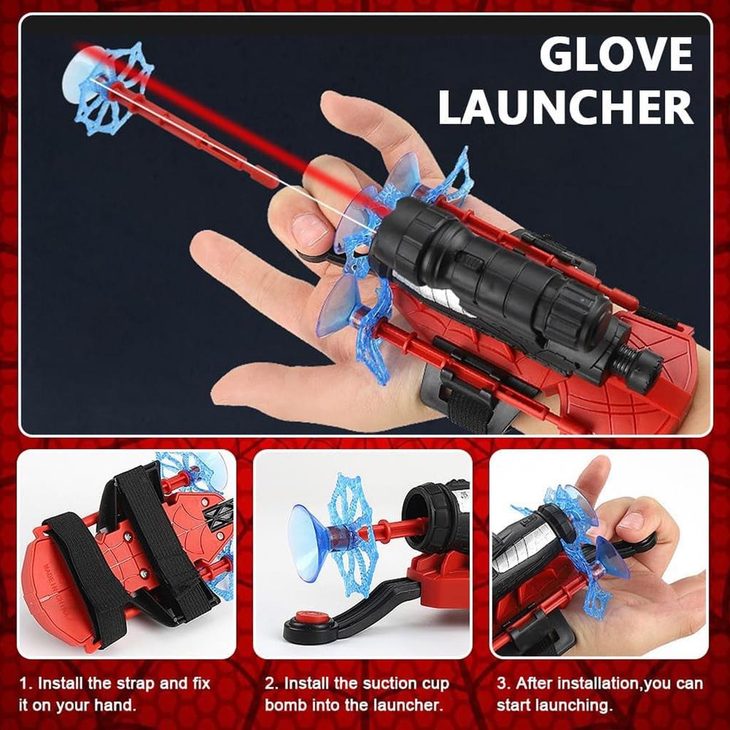 Soft Bullet Can Be Fired Spinning Gloves Black Children's Toys Boy