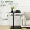 IBUYKE C-Shaped Side Table, Height Adjustable, Fits Next to Bed, Bedside Table, Sofa Table, Compact, Small, Black, JPTVT003B