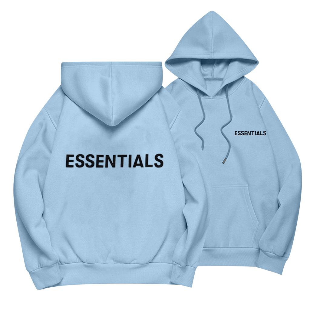 Unisex Loose Casual Letter Print Solid Round Neck Long Sleeve Hooded Sweatshirt