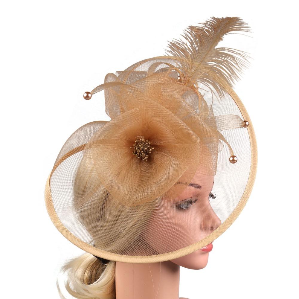 

Exquisite Vintage Fascinator Hat Elegant Masquerade Hair Band 1920s Hair Accessories Photography золотой