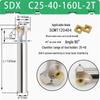 45° CNC Insertable Inner/Outer Chamfer Tool with Up/Down Back-Reaming Holder