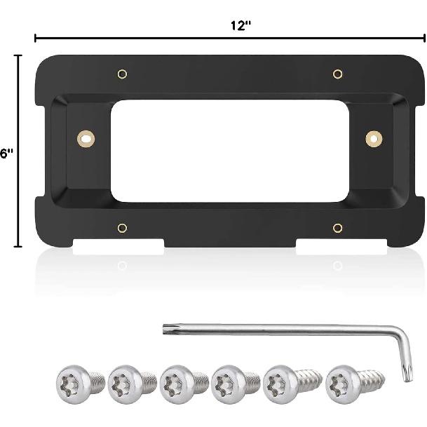 License Plate Holder Bracket Mounting Kit Compatible with BMW 1 2 3 4 5 6 Series Rear Plates Car Accessories Replaces 51187160607, 511882380615 &