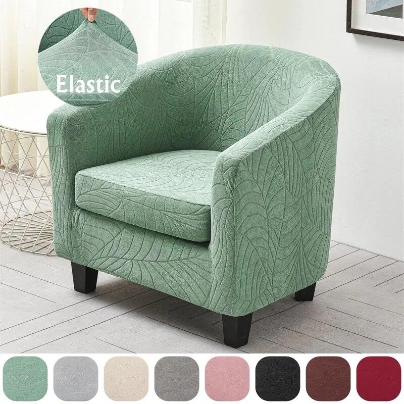 Copridivano Tub in Jacquard Club Coperture Elastiche Singole per Divano con Copricuscini Seduta Coperture per Poltrone per Soggiorno Casa