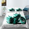 Comfortable Motorcycle Themed Bedding Set 3D Down Duvet Cover 2/3 Pieces for Boys/teenagers/men's Rooms AU180 * 210 Full Size Duvet Cover