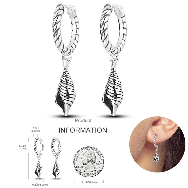 Fashion 925 Silver Luminous Shell Earrings For Women Pave CZ Heart Shape Star Moon Hoop Earrings Engagement Wedding Jewelry
