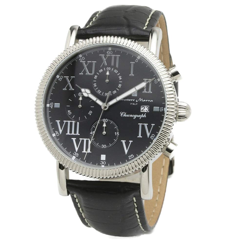 

Модели Salvatore Marra на выбор Ретро-стиль Onion Crown Chronograph Тисненая кожа Римские цифры SM19109 Часы [Salvatore Marra] [5 из] Мужские []