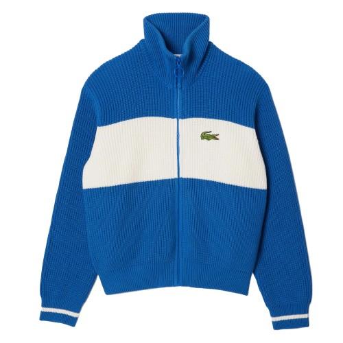 Lacoste Womens/Ladies Zipper Cotton Colour Block Cardigan