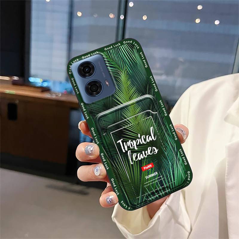 Cartoon Durable Phone Case For MOTO G24 Power Back Cover Card Bag Full Wrap TPU Soft Case Shockproof Anti-dust Silicone