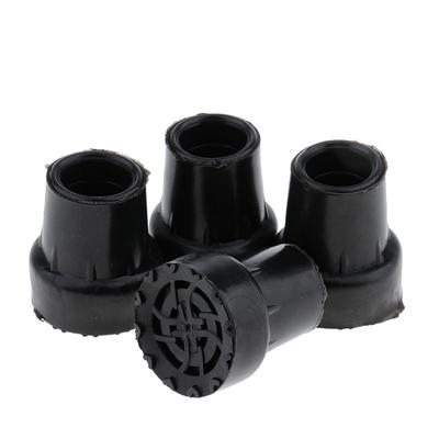 4 Pieces Durable Rubber Anti-Slid Heavy Duty Canes Replacement Tips for Walking Stick Crutches End 19mm Crutch Ferrules Rubber