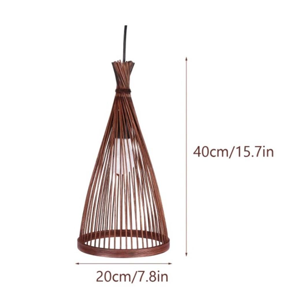 

JOYINLED Chinese Style Chandeliers Bamboo Weaving Personality Homestay Hotel Living Room Home Decorative Lamp Pendant Light E27 No Bulb