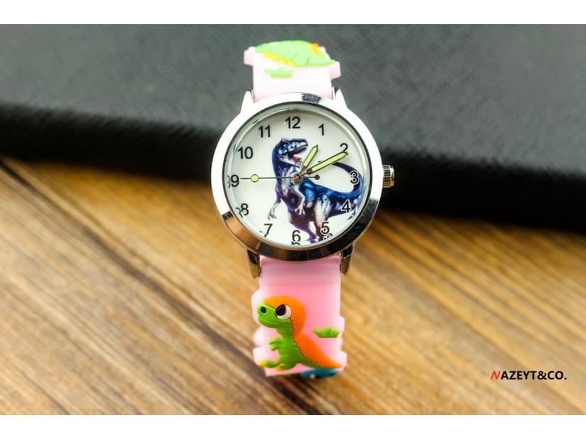 Children's 3D Dinosaur Silicone Watch - Cute Cartoon Animal Gift for Students