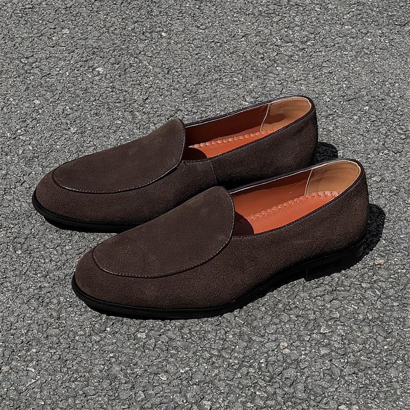Spring and summer new casual comfortable shoes matte one-pedal British lazy loafers leather shoes Doudou shoes tide 941212-X