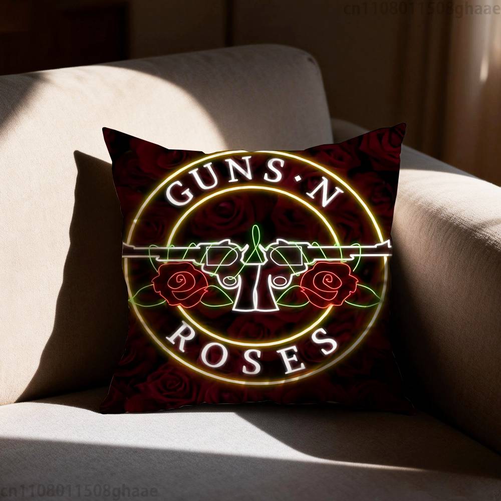 GGuns N RRoses Pillow Case Pillow Case Living Room Sofa Cushion Cover Suitable For Home Bedroom Room Decoration