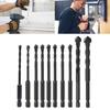 10Pcs Multifunctional Hexagonal Drill Bits Ceramic Wall Tile Glass Punching Hole Working Drilling Bits Accessories