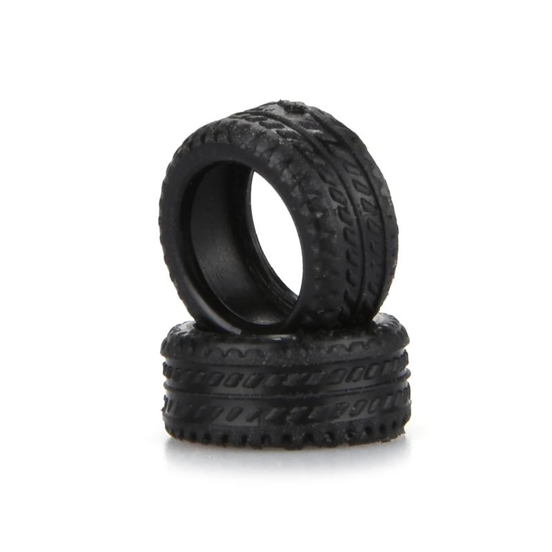 100Pcs/Box 1/64 RC Car Model Tires Rubber Tyre Tires Wheels 12mm*5mm Diorama Display Decoration Collection for 1/64 Car Model