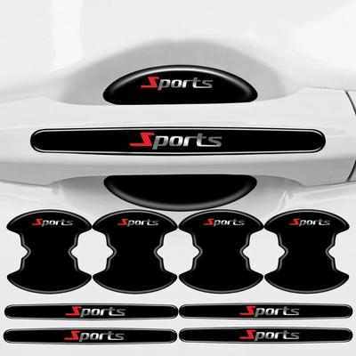 8Pcs Universal Car Door Handle Anti Scratch Protection Strip Decoration Car Door Bowl Protection Stickers Exterior Accessories