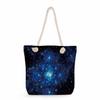Strandtasche mit Sternenhimmel-Print und dickem Seil, ein Schultergurt 7294 CLE