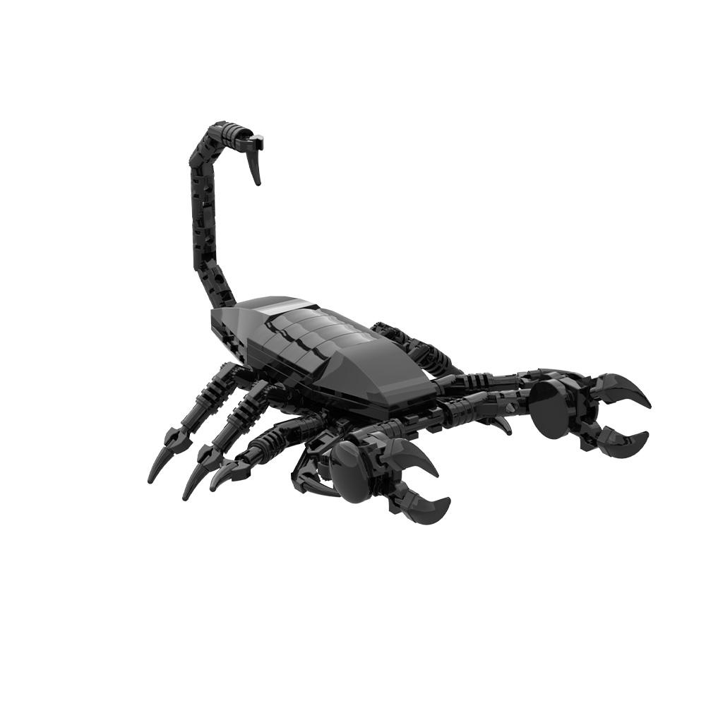MOC Black Scorpion Model Building Blocks Horror Insect Scorpion Assembled Brick Toy DIY Creative Adult Gift