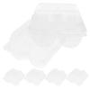 6pcs Goose Egg Packaging Box Clear PVC Cartons for Refrigerator Display Tray Large Egg Holder Plastic Carton Storage