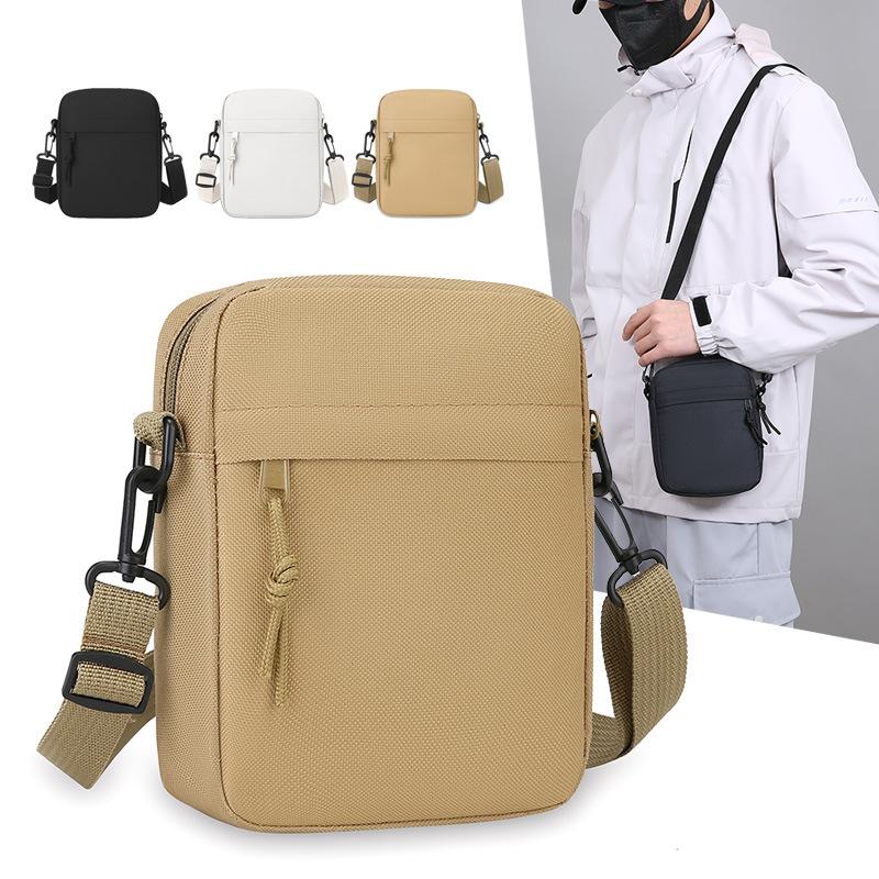 Men'S And Women'S Single Shoulder Bag Crossbody Bags, Solid-Colored Lightweight Mobile Phone Bags For Travel Pography