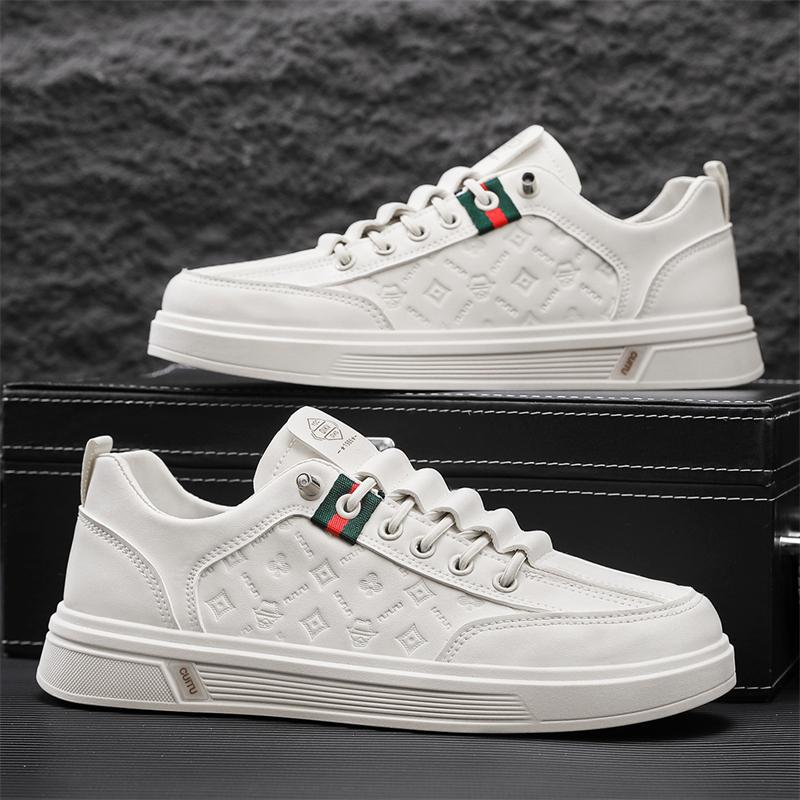 Herren Sneakers Designer Casual Leichtes Leder Geprägte Atmungsaktive Schuhe Weiche Vielseitige Skateboard Schuhe Zapatillas