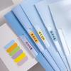 5Pcs Gradient Design A4 File Folder Dustproof Paper Organizer Rotating Side Opening Folder  Receipt