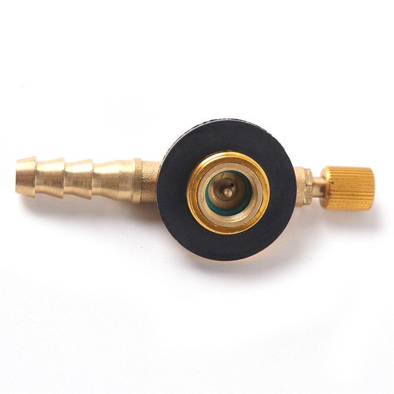 2 stiluri Camping Arzător pe gaz supapă de reglare Comutare sigură Încărcare Adaptor supapă gonflabilă pentru butelie plată Lichefiată