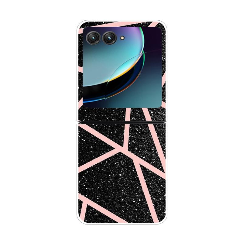 Pouzdro Pro Motorola Razr 40 Ultra Průhledné Pevné Skládací Luxusní Vzor Pro Motorola Moto Razr 40 Ultra Čiré Kryt Razr40 Ultra