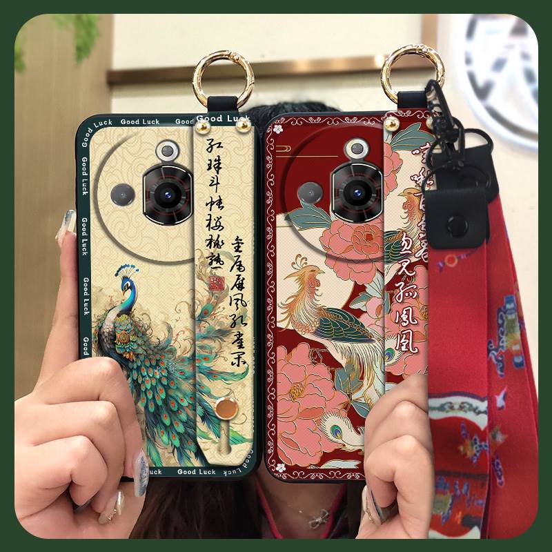 Capa de Telefone Estilo Chinês Resistente à Sujeira Para ZTE Nubia Focus Pro 5G Suporte Moda Anti-choque Para Mãe Capa Traseira Anel