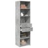 VidaXL Highboard Concrete Grey 50x42.5x185 Cm Engineered Wood, Sideboard, Cupboard, Side Cabinet, Cabinet, Cabinet of 3281458