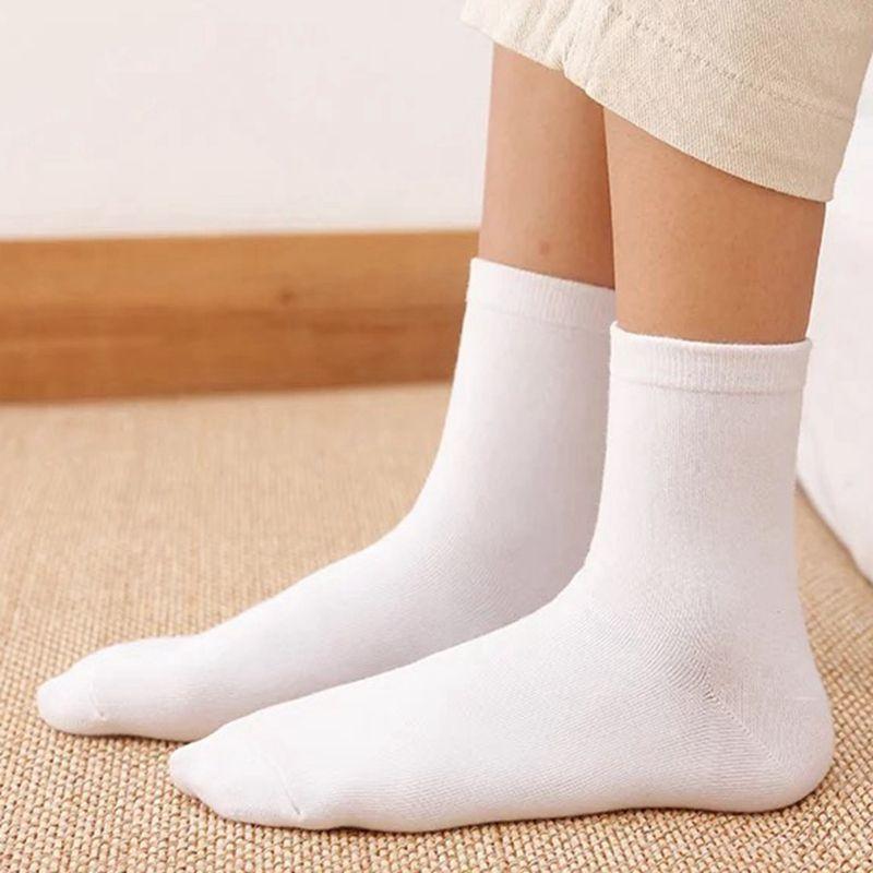 Men Spring and Autumn All Match Solid Color Tube Socks