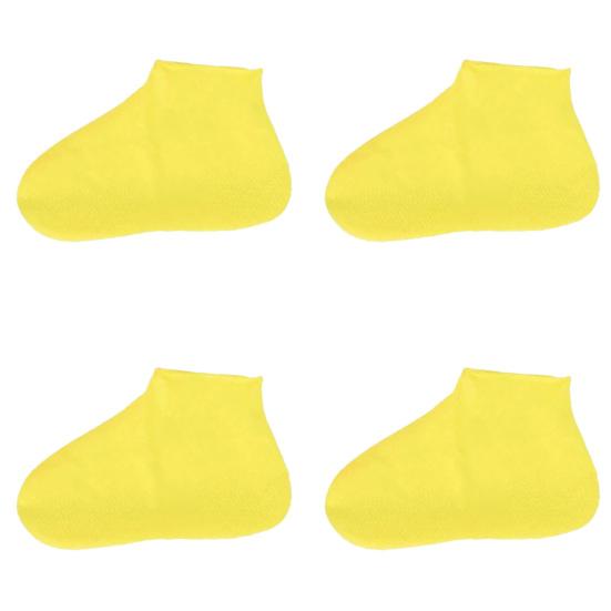 1 Pair Rainy Shoe Covers Anti-Slip Thickened Soles Stretchable Shoe Covers Waterproof Sneaker M жёлтый
