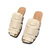 Baotou Slippers Women's Outer Wear Summer New Retro Beach Flat Bottom Woven Sandals Versatile Lazy Muller Shoes