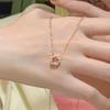 Rose Gold Romantic Cherry Blossom Necklace for Women - Light Luxury Clavicle Chain 2025 Design