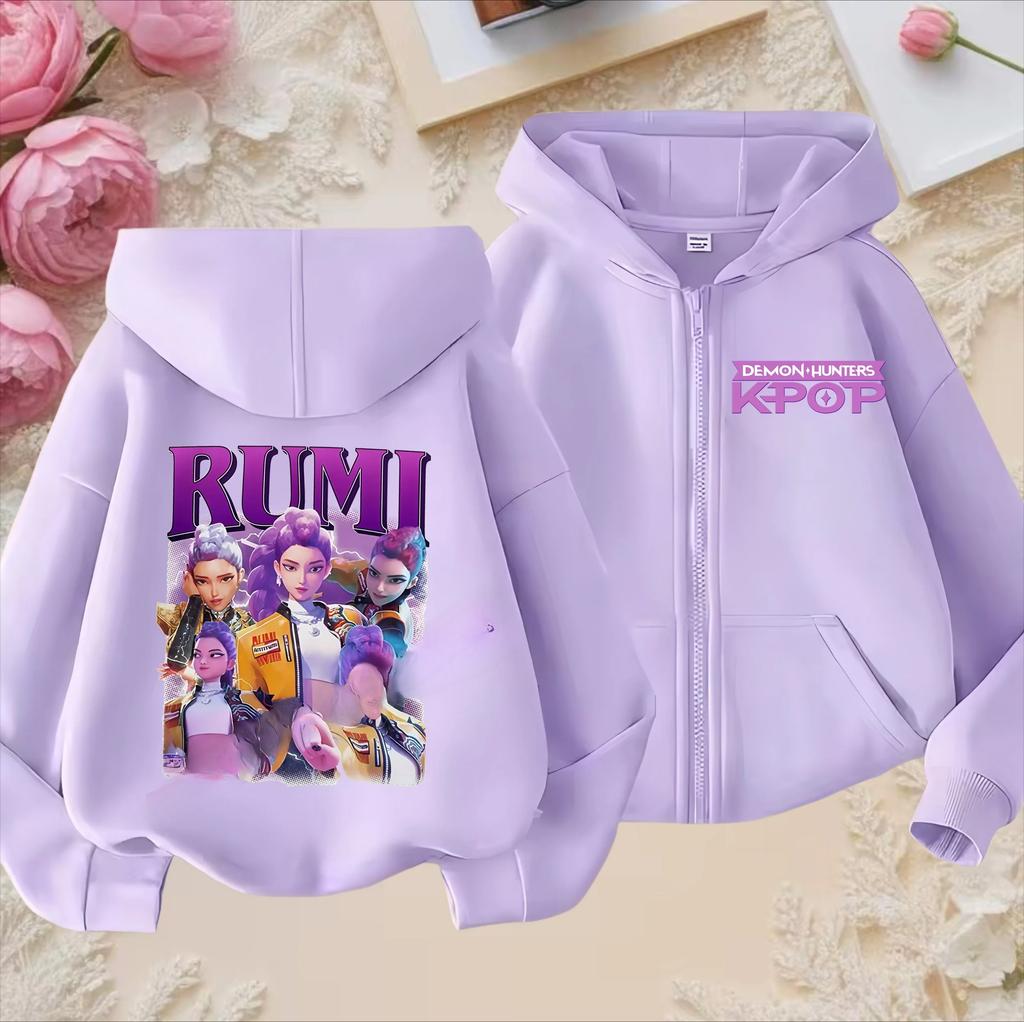 Hoodies Sweatshirts Girls Kids Girls Sweatshirt Zip Purple Hoodie Casual Top Hoodie Kids Clothing