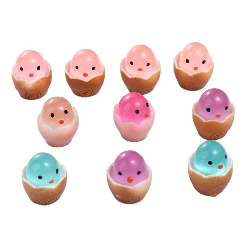 

Cartoon Cute Luminous Chicken Ornament Dolls Figures Micro Landscaping Chicken Car Decoration Multi-purpose Lovely shape