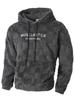 2025 Autumn/Winter Men's Embroidered Fur Hoodie with Drawstring
