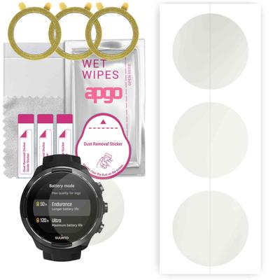 3x apgo Hydrogel Matte Screen Protector για Suunto 9 Baro, Φιλμ Hydrogel, Ευέλικτο, Μαλακό TPU με στρώμα τοποθέτησης εύκολη εγκατάσταση