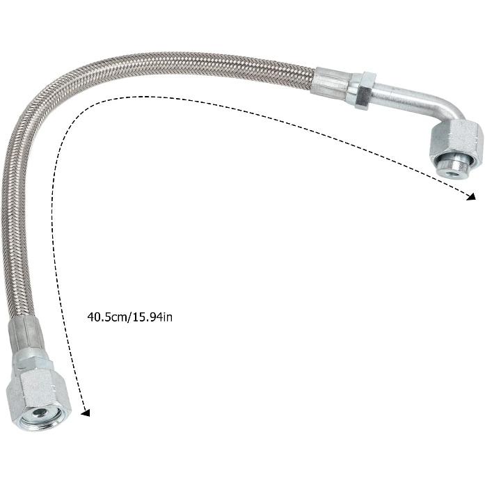 Turbo-Ölzufuhrleitung Schlauch, Turbo-Ölzufuhrleitung Schlauch 3927911 Metalllegierung Turbinen-Zuleitung mit Anschlussstück Ersatz für 5,9L 24V 1998 2002