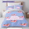 Pink Panther Muster Bettwäsche, Steppbett Set Bettbezug Kissenbezug Zuhause Geburtstagsgeschenk (1 Bettbezug + 2 Kissenbezüge, ohne Füllung)