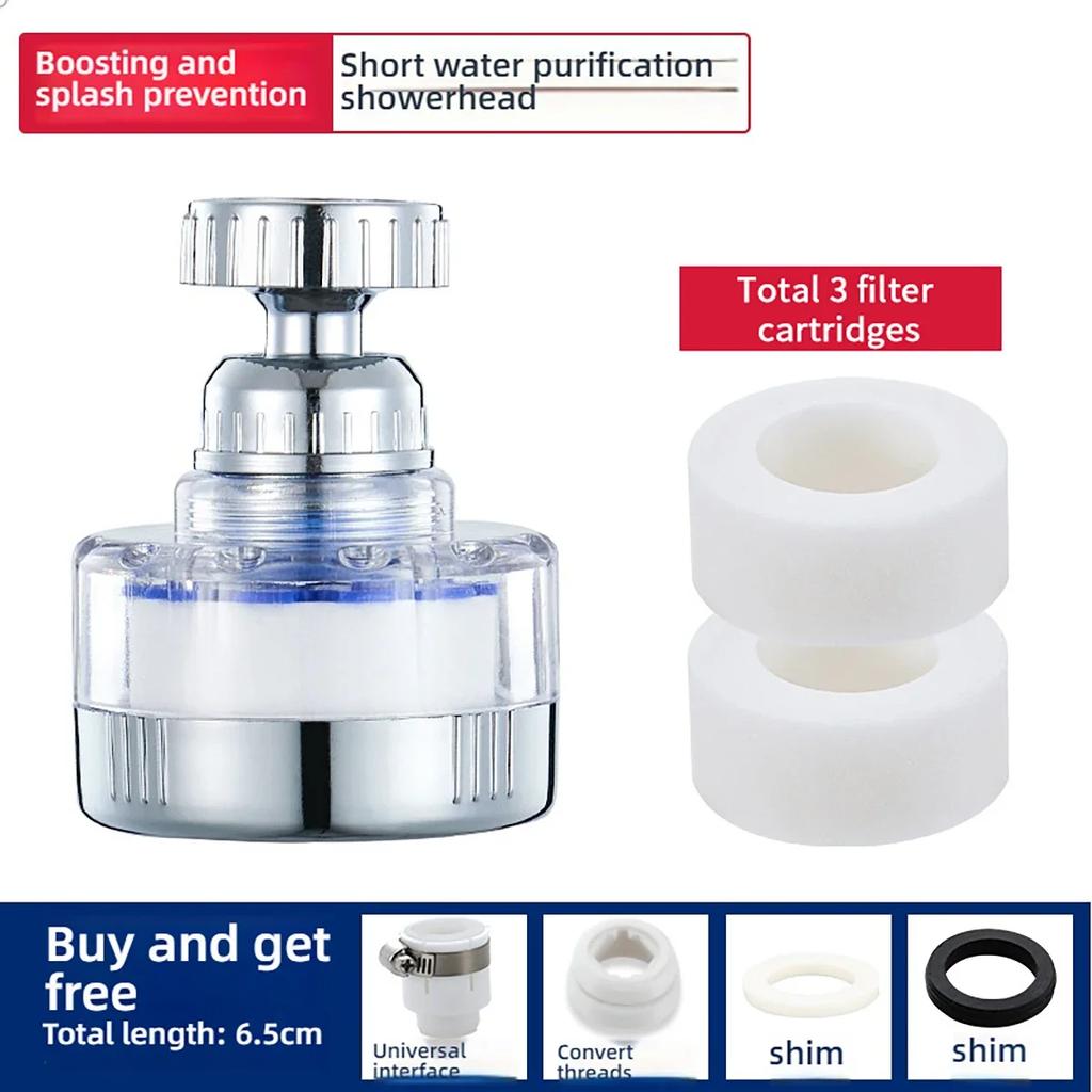 Kitchen Faucet Water Filter For Bathroom Shower Kitchen 360° Tap Water Purifier Water Purification Remove Heavy Metal Impurity