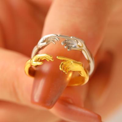 Anello Regolabile di Nicchia Mani di Adam - Design Europeo e Americano per Donne