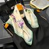 53cm Square Scarf 100% Pure Real Silk Scarves for Women Foulard Fashion 2025 Floral Brand Print Shawls Hijab Bandana Headband