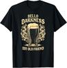 Witaj Ciemności Mój Stary Przyjaciel Irlandzkie Piwo St. T-shirt na Dzień Świętego Patryka