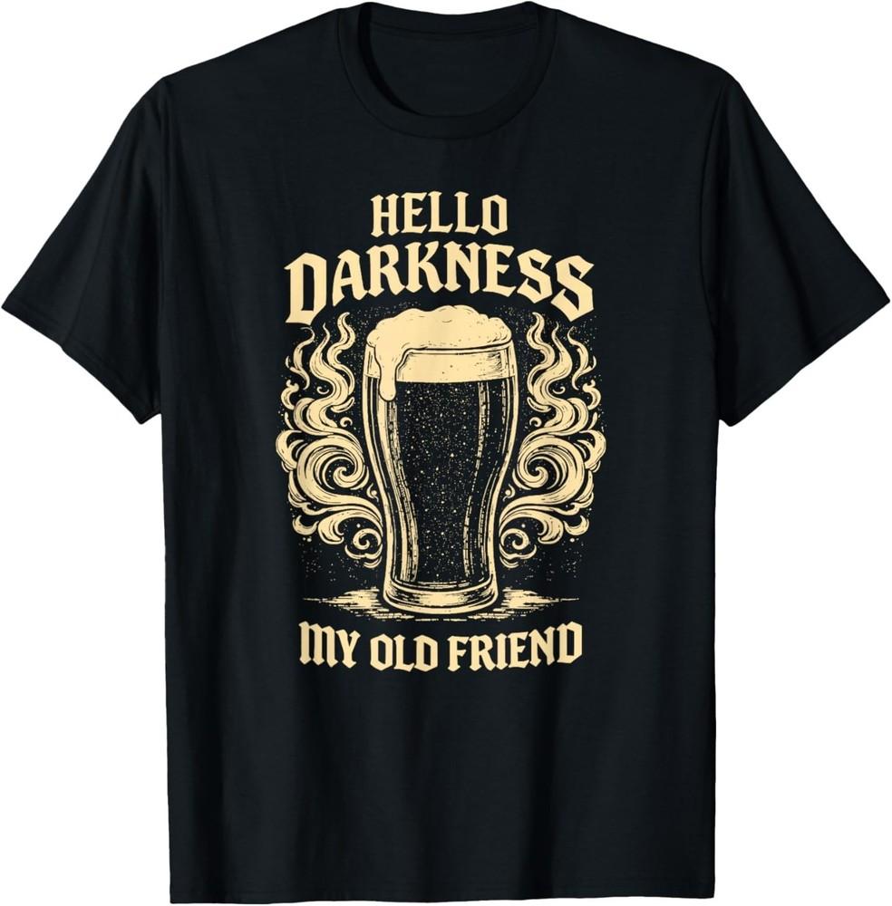 Witaj Ciemności Mój Stary Przyjaciel Irlandzkie Piwo St. T-shirt na Dzień Świętego Patryka