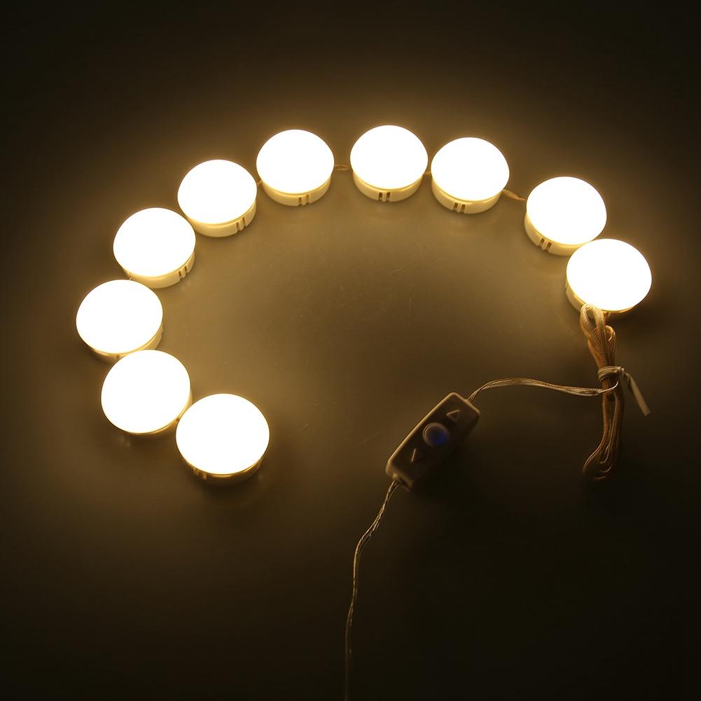 LED Makeup Mirror Lights Dimmable Bulb Warm/Cold Tones Dressing Mirror Decorative Light