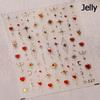 Charming Hollow Stars Love Geometric Five-pointed Star Self Adhesive 5D Nail Art Decorations Stickers Shiny Manicure Decal