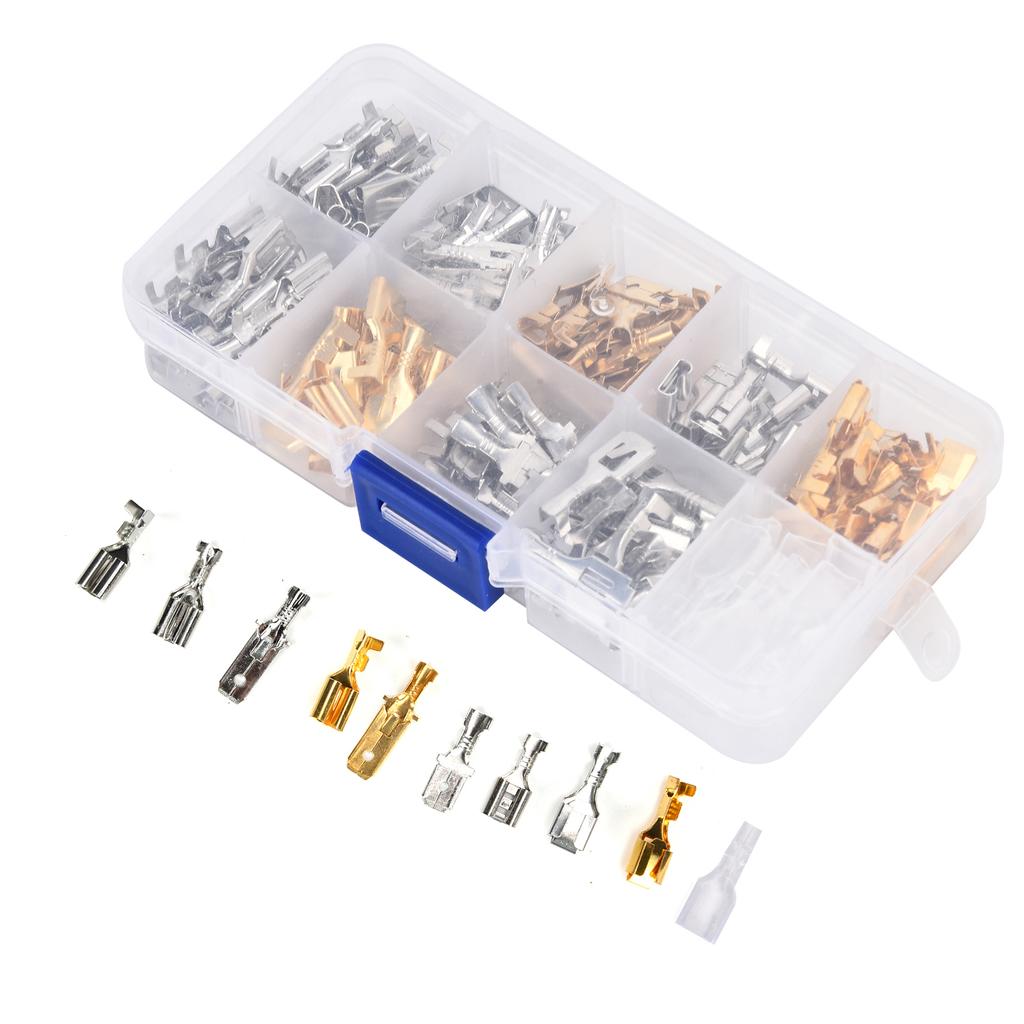150Pcs Wire Terminals Brass Oxidation Resistance Corrosion Resistance High Conductivity Wire Crimp